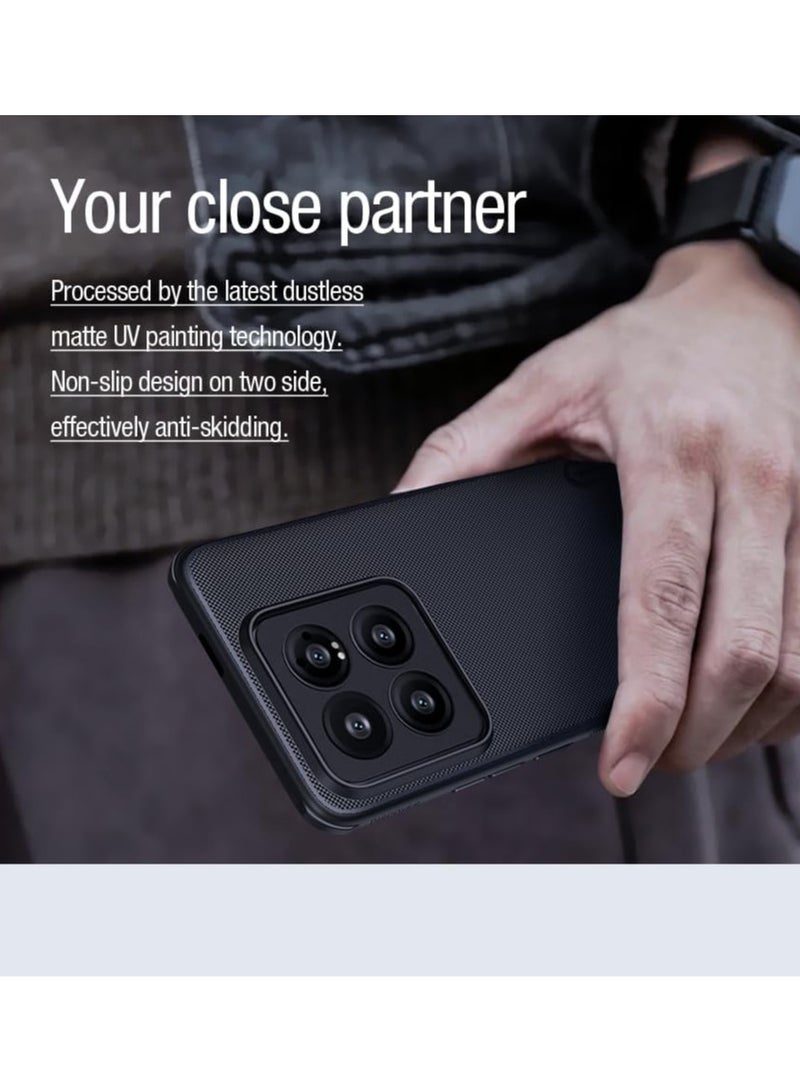 Nillkin Super Frosted Shield Pro Magnetic Series Cover Case Designed For Xiaomi Mi 14 Pro - Black - Image 5