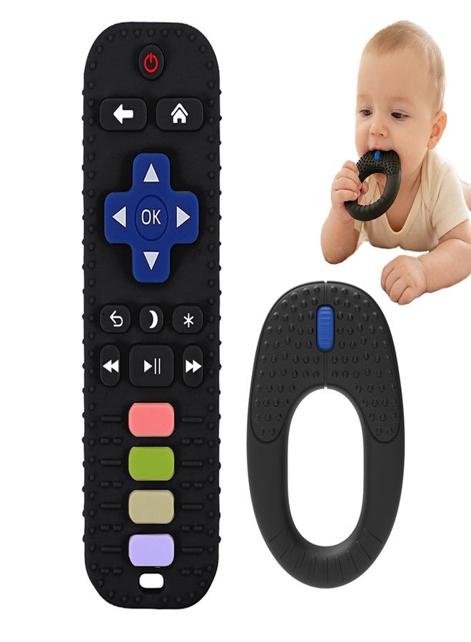 WALULAN 2 Pack Silicone Teething Toys for Babies 6-12 Months, Babys Controller Sensory Teether, Baby Chew Toys for Infant Toddler Girl Boy Gifts - Image 1
