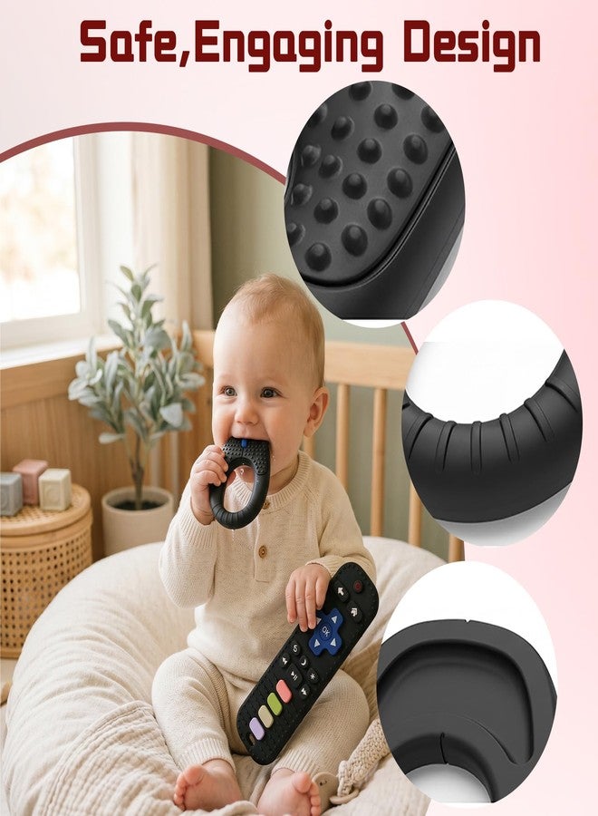 WALULAN 2 Pack Silicone Teething Toys for Babies 6-12 Months, Babys Controller Sensory Teether, Baby Chew Toys for Infant Toddler Girl Boy Gifts - Image 4