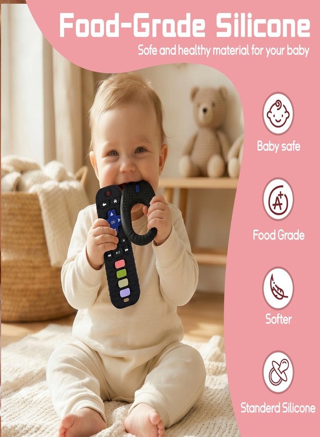WALULAN 2 Pack Silicone Teething Toys for Babies 6-12 Months, Babys Controller Sensory Teether, Baby Chew Toys for Infant Toddler Girl Boy Gifts - Image 2