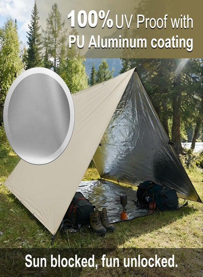 LYN Sky Protection: LYN Lightweight Emergency Camping Tarp/Hammock Rain Fly-Waterproof,Ripstop Fabric,Anti-UV Shelter for Hiking Camping and Outdoor Adventure - Image 5