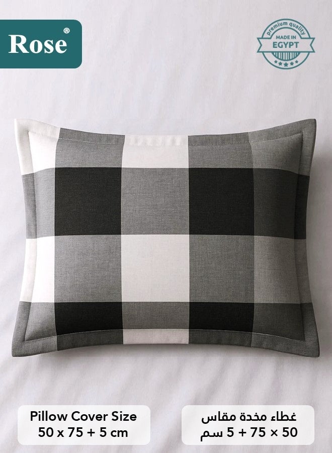 روز طقم مفرش صيفي مفرد بحشوة ثابتة، مايكروفايبر عالي الجودة، 4 قطع، مناسب لسرير بمقاس 120×200 سم، شديد النعومة ومريح وبارد، بتصميم أنيق وعصري، لحاف مقاس نفر ونص 170×260 سم، رمادي أسود - Image 5