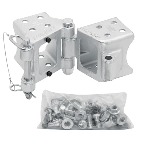Fulton HDPB340101 Bolt On Folding Trailer Tongue Swing Away Hinge Kit for 3 Inch x 4 Inch Trailer Beams, 7,500 lbs. Capacity, Helps Reduce Trailer Length for Storage - Image 1