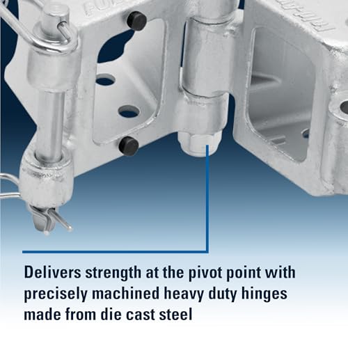 Fulton HDPB340101 Bolt On Folding Trailer Tongue Swing Away Hinge Kit for 3 Inch x 4 Inch Trailer Beams, 7,500 lbs. Capacity, Helps Reduce Trailer Length for Storage - Image 2