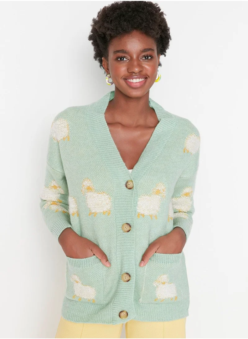 trendyol Knitted Button Down Cardigan