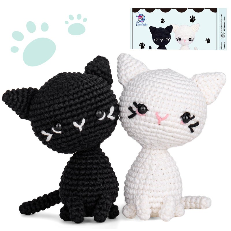 Crochet Kit for Beginners Crochet Starter Kit with StepbyStep Video Tutorials Crochet Animal Kits for Adults DIY Craft Supplies Magical Cats