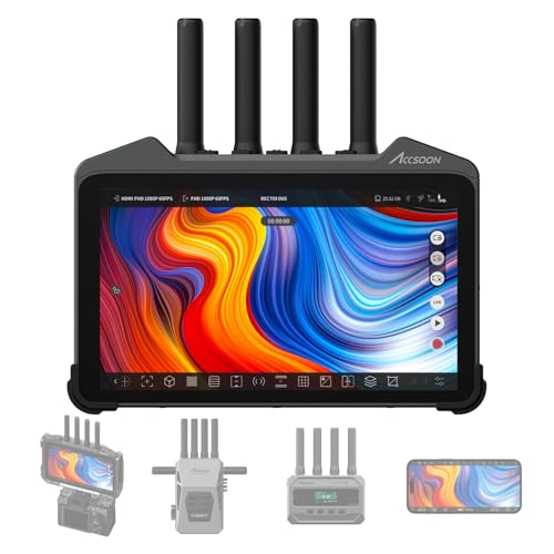 Accsoon CineView M7 Pro 4K60 Wireless Video Transmitter ReceiverCamera Monitor 7 Camera Control 3D LUT DualBand SDI HDMI 1200ft 60ms 4App Monitoring Pair CineView Master 4K4K LiteSE 4KHESE - Image 1