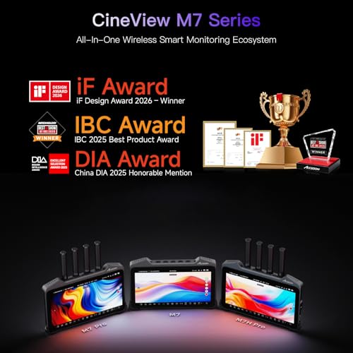 Accsoon CineView M7 Pro 4K60 Wireless Video Transmitter ReceiverCamera Monitor 7 Camera Control 3D LUT DualBand SDI HDMI 1200ft 60ms 4App Monitoring Pair CineView Master 4K4K LiteSE 4KHESE - Image 3