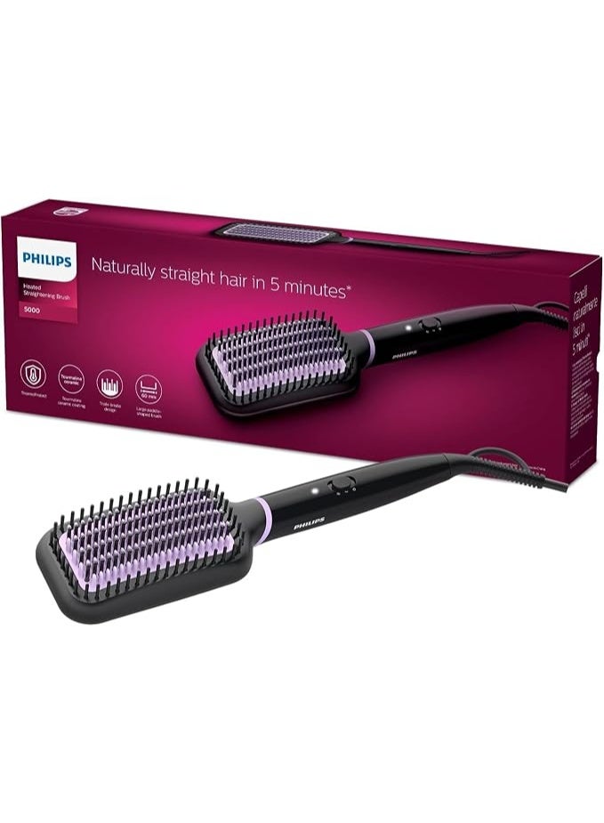Philips StyleCare Essential Heated Straightening Brush  BHH880/00 Black/Purple - Image 1