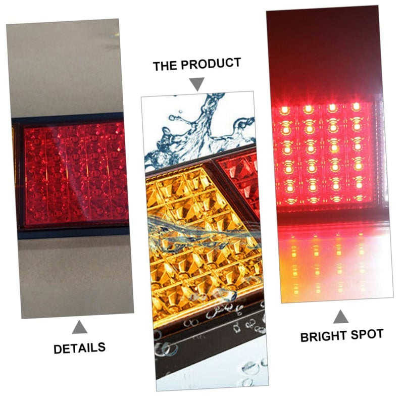 2pcs LED Trailer Tail Lights Red Yellow White Replacement for Truck RV Trailer - Image 5