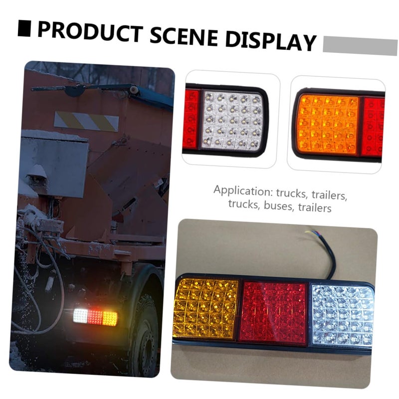 2pcs LED Trailer Tail Lights Red Yellow White Replacement for Truck RV Trailer - Image 4