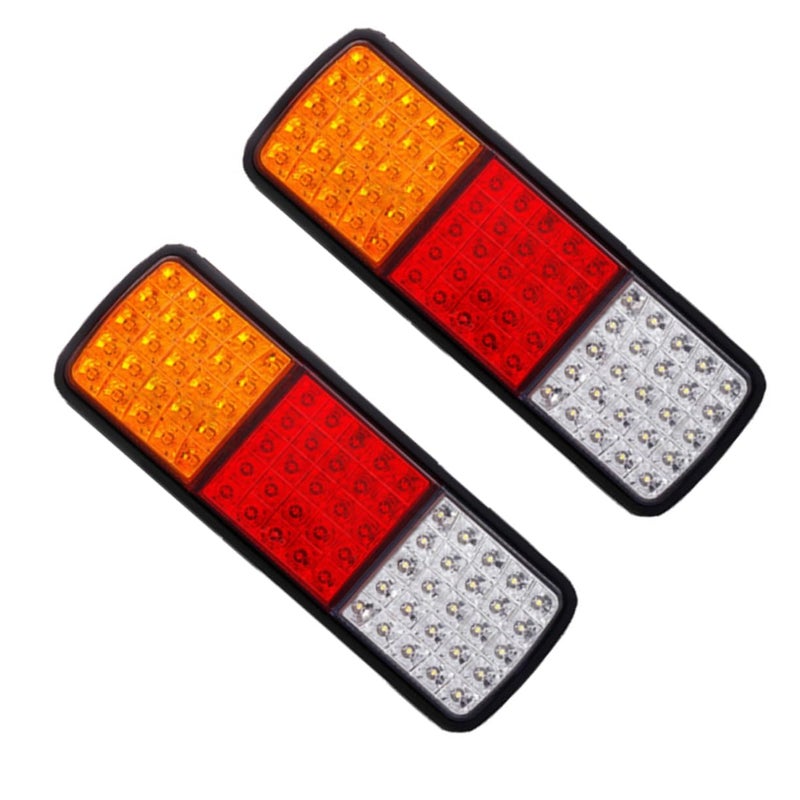 2pcs LED Trailer Tail Lights Red Yellow White Replacement for Truck RV Trailer - Image 2