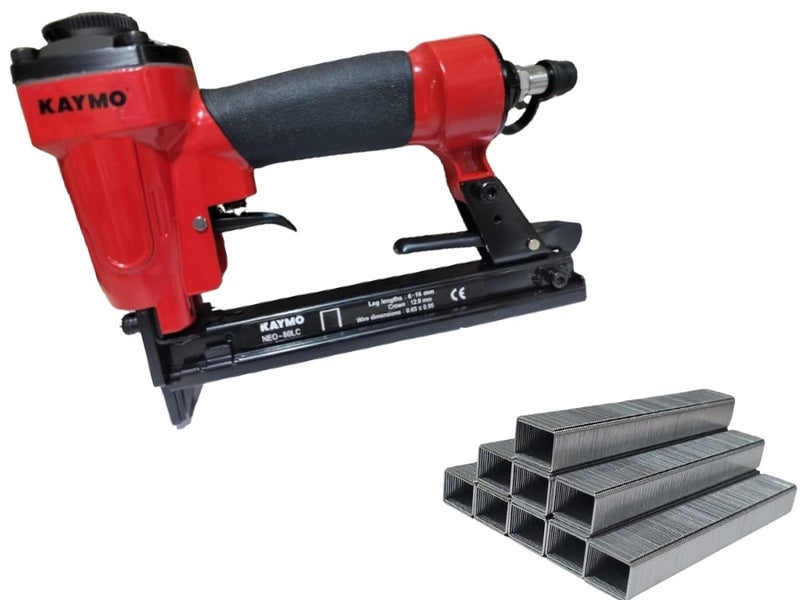 KAYMO NEO-80LC Pneumatic Air Stapler 6-16mm with 80 Series 80012 Heavy Duty Staple (10000 Pieces) - Image 1
