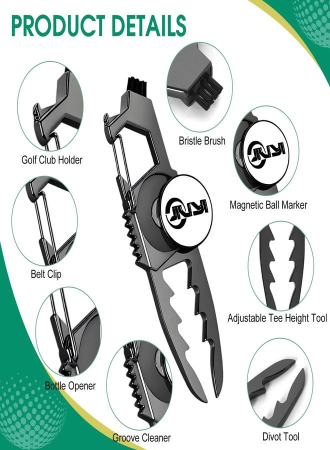 JIUYIBC Golf Divot Tool with Magnetic Ball Marker, and Tee Height Adjuster, 6 Golf Tees, Funny Golf Accessories, Golf Gifts for Men, Gift Wrapping. - Image 2
