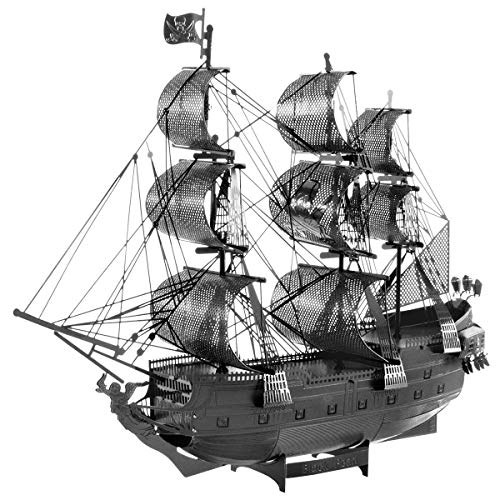 Fascinations Metal Earth Puzzle 3D Black Pearl Ship Pirates of The Caribbean Metal Puzzle Model Kits for Adults Moderate Level 14.61 X 4.45 X 11.43 Cm - Image 1