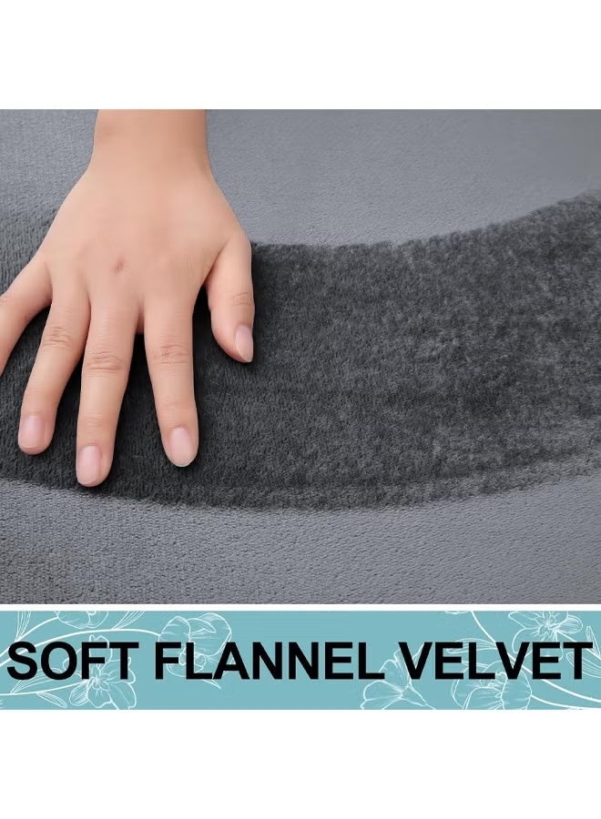 Berma Baby سجادة بلون موحد، سجادة أرضية من الصوف المرجاني، سجادة أرضية من الإسفنج السميك المنقوش، سجادة حمام غير قابلة للانزلاق، سجادة قدم غير قابلة للانزلاق، ماصة وقابلة للغسل في الغسالة، 40*60 سم، مناسبة للحمام وغرفة الاستحمام وحوض الاستحمام (رمادي غامق) - Image 4
