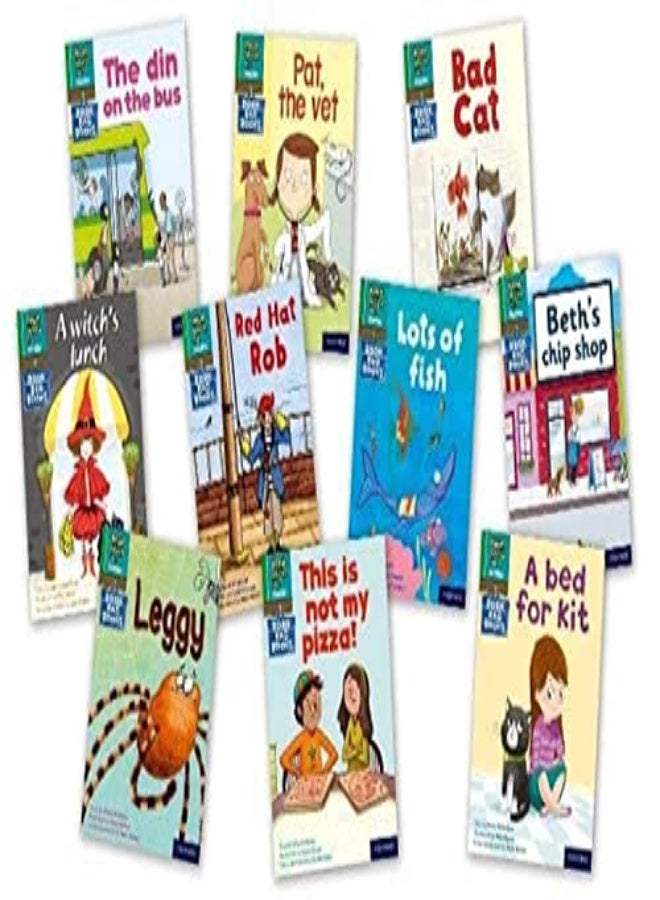 حقيبة كتب قراءة وكتابة: مجموعة القصص الخضراء 1 عبوة مختلطة من 10 كتب