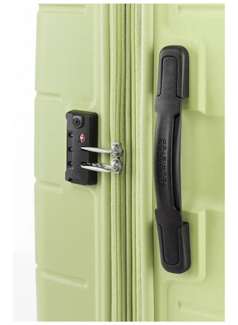 AMERICAN TOURISTER Hundo Suitcase, Check-In Size 81 cm / 30 inch, 4 Spinner Wheels, Hard Top, Polypropylene, Frozen Matcha|Spacious Interior|DuoSaf™ Security Zipper|TSA Combination Lock|Expandable - 3 Years International Warranty - Image 4