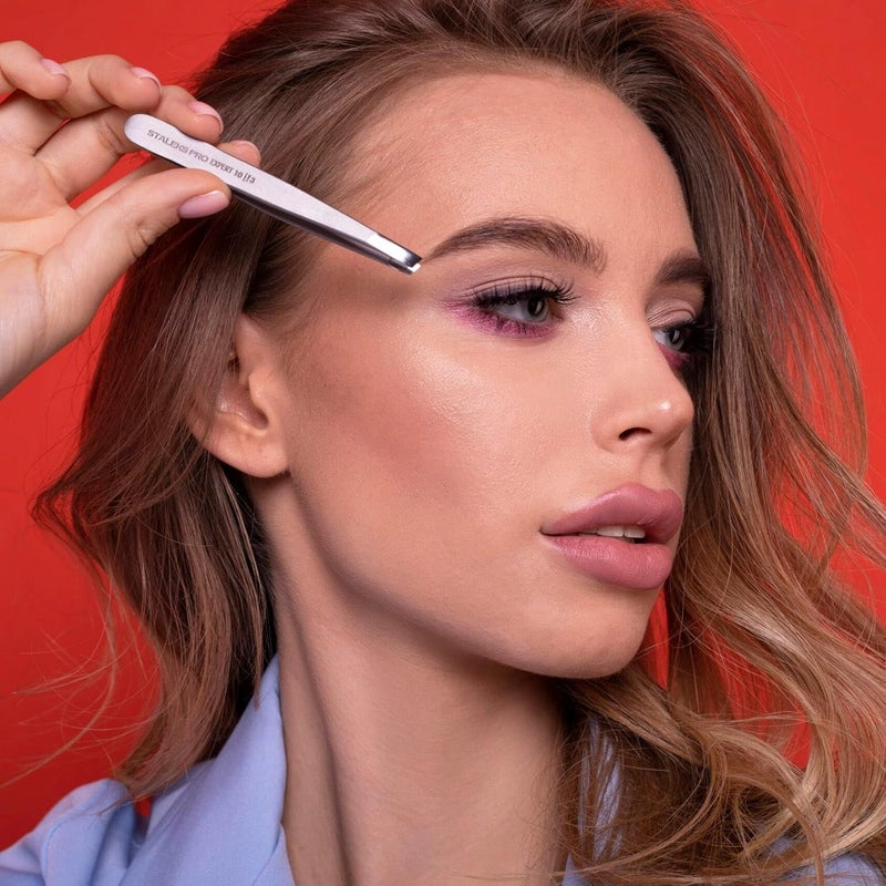 ستالكس برو ملقط الحواجب الدقيق العريض السميك من الفولاذ المقاوم للصدأ Expert 10/3 - Image 2