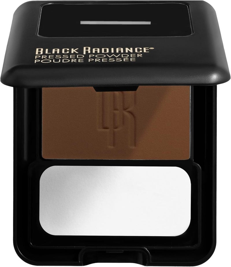 Black Radiance Pressed Powder in Rich Mahogany - Oil-Free Formula for a Natural Matte Finish - Image 2