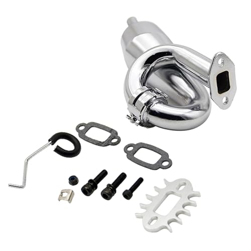 FLMLF Alloy Exhaust Tuned Pipe of 23CC-36CC Engine Fit for 1/5 HPI ROFUN BAHA King Motor ROVAN Baja SS 5B 5T 5SC Truck Parts - Image 1