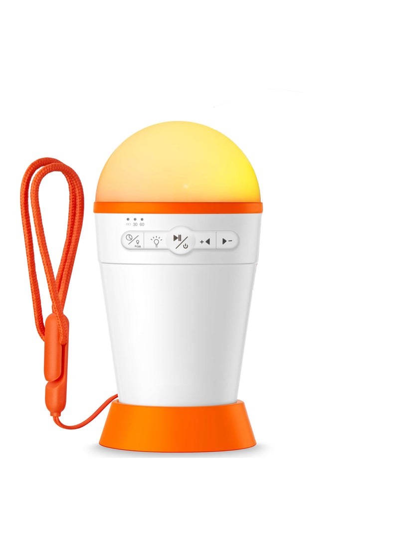 SOLARAE Portable Sound Machine for Baby Kids with Night Light, Shushing Baby White Noise Machine for Sleeping, Recharge Battery, 13 Soothing Sounds, Baby Sleep Soother Registry Gift, Baby Shower - Image 1