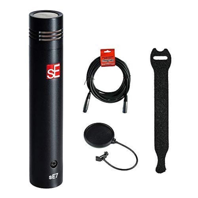 sE Electronics sE7 SmallDiaphragm Condenser Microphone Bundle XLR Cable and Pop Filter