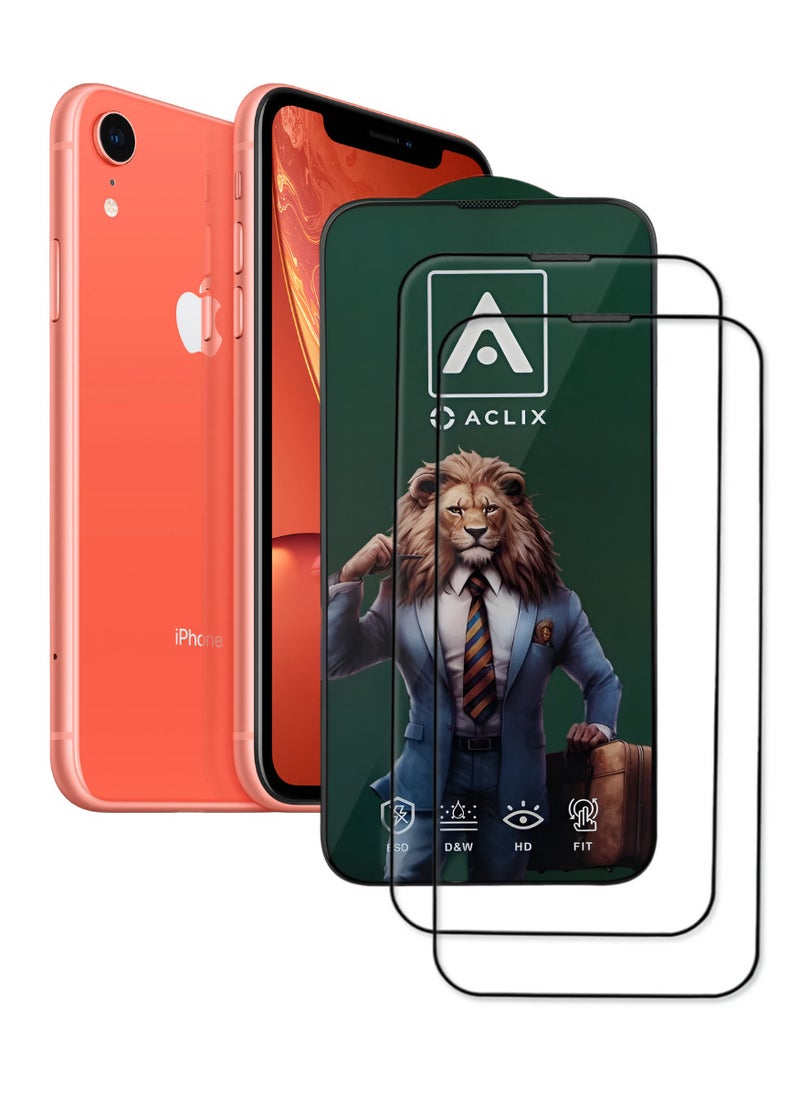 ACLIX 2 Pieces Antistatic ESD Dustproof Premium Quality High Definition Tempered Glass Screen Protector Designed For  iPhone XR - Image 1