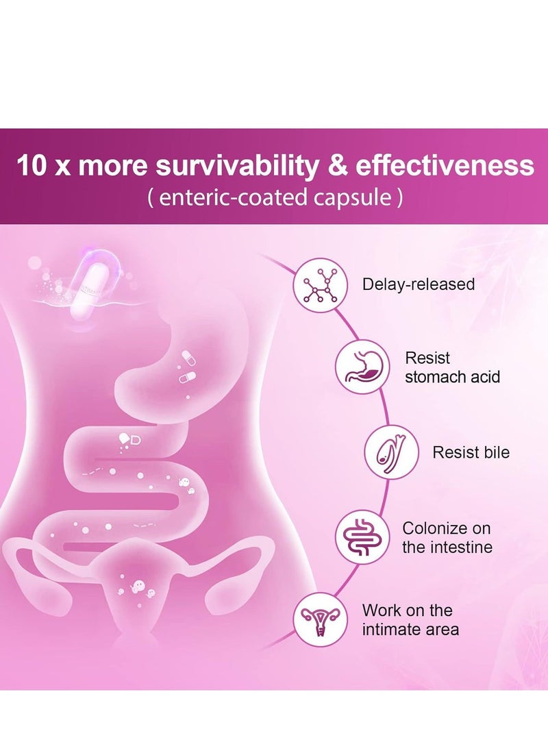 Probiotic Live Women's Probiotic, 90 Capsule 100 Billion CFU 6 Strains, with Organic Prebiotics Cranberry, Digestive Immune, Shelf Stable, Delayed Release, No Soy Gluten Dairy - Image 3