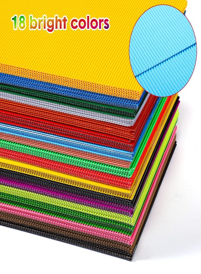 Thenshop 108 Sheets Colored Corrugated Cardboard 8.3 x 11.7 Inches Bright Corrugated Paper Sheets Decorative Paper for DIY Art Crafts Signs Projects, 18 Colors - Image 3