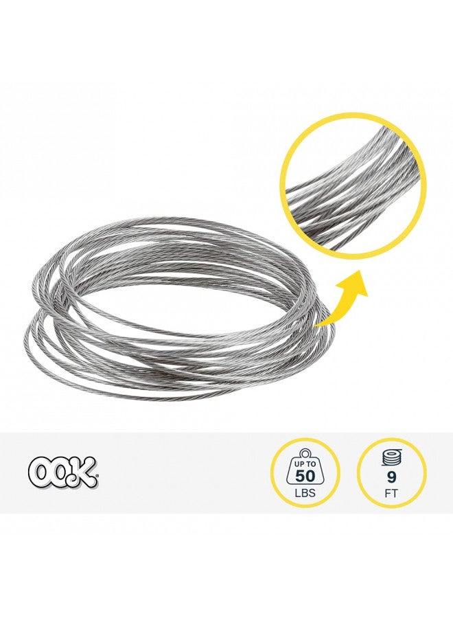 OOK سلك معلق من الفولاذ المقاوم للصدأ OOK 50114 بوزن 50 رطل وطول 9 أقدام - Image 3