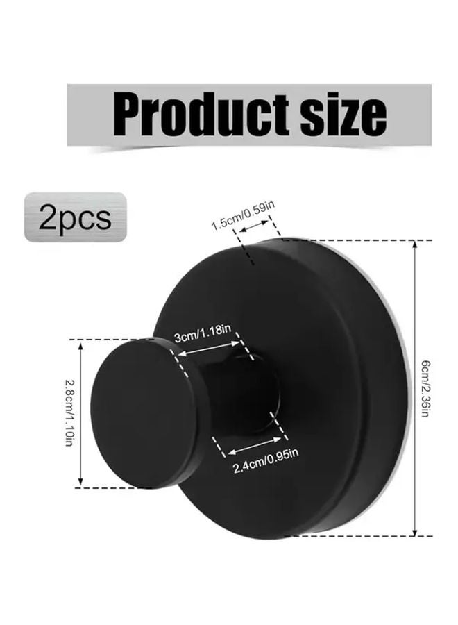 2pcs Brushed Silvery Stainless Steel 304 Suction Cup Hooks 11 lbs Load Capacity - Image 4