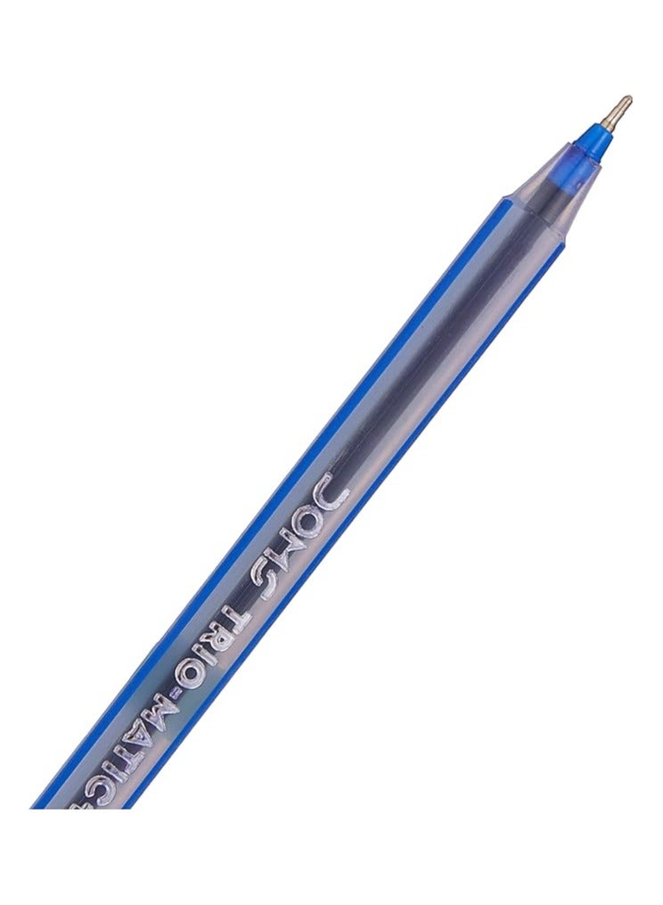 DOMS DOMS Trio-Matic 0.6 mm Tip DF Ball Pens Box 12-Pieces - Image 4