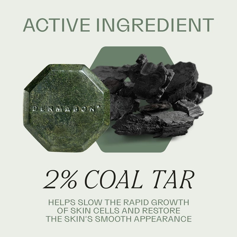 Dermabon Seborrheic Dermatitis Cream Psoriasis Soap Bar Bundle Calendula extract Salicylic acid Bee wax cream Coal tar soap for Dandruff control Moisturizing Crema Para Psoriasis - Image 2