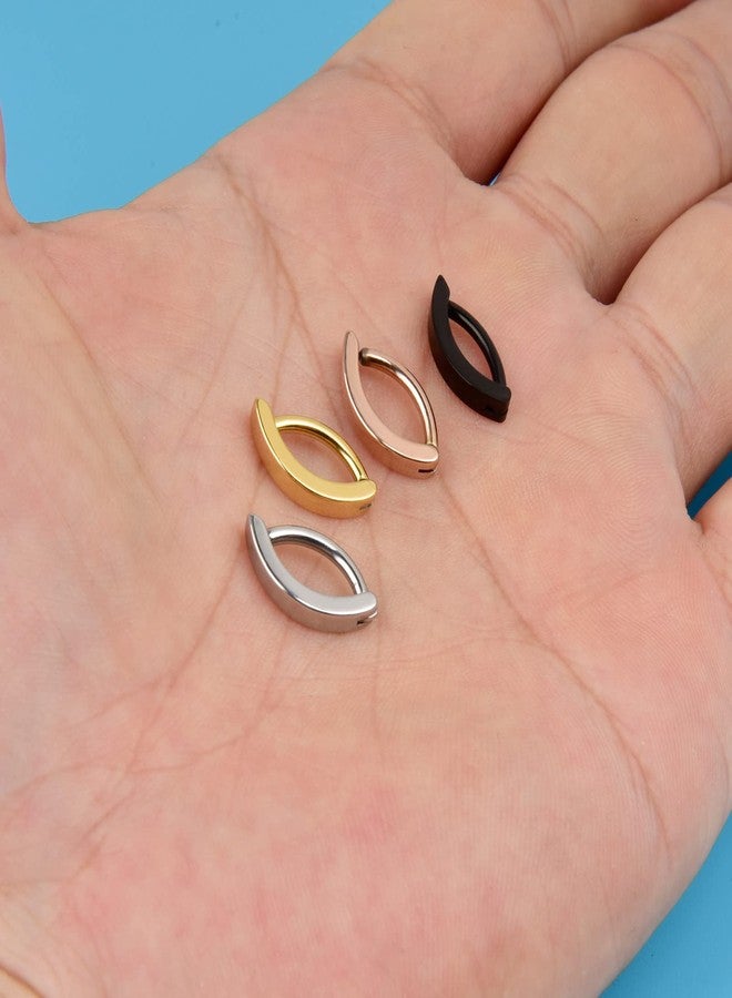 CANDYFANCY Titanium Belly Button Ring for Women Men Black 14G Clicker Belly Ring G23 10mm Belly Piercing Jewelry - Image 5