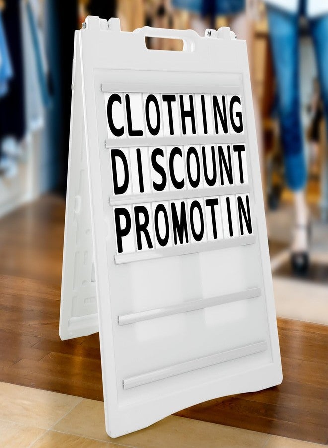 Resurhang 156 Pcs Replacement Letters for White Message Board Sidewalk Signs Outdoor Plastic Changeable Letters for Yard Signs with 4 Inch Tracks, from A to Z Black on White Background - Image 4