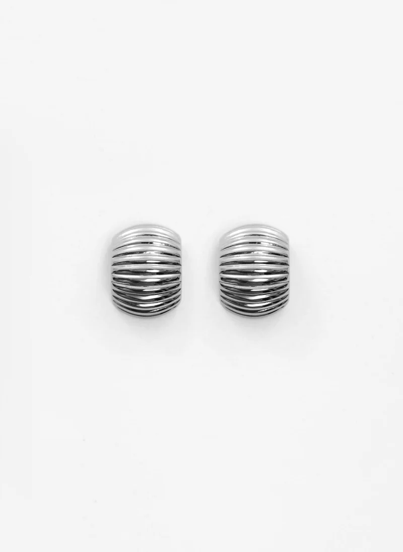 Lichi  Voluminous stud earrings with ribbed texture for Women | Best Price UAE