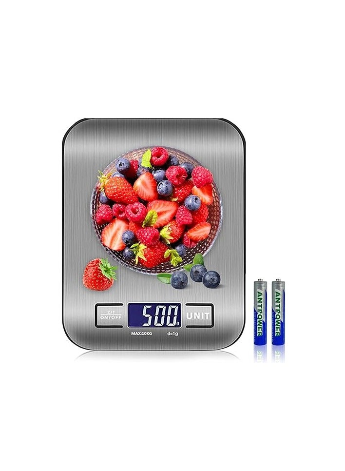 OMAKSS Digital Kitchen Scale, Multifunction Food Scale With LCD Display Stainless Steel Platform, High Accuracy, Ultra Slim,Tare Function - Image 1