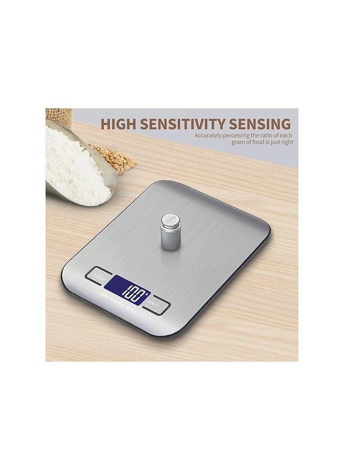 OMAKSS Digital Kitchen Scale, Multifunction Food Scale With LCD Display Stainless Steel Platform, High Accuracy, Ultra Slim,Tare Function - Image 4