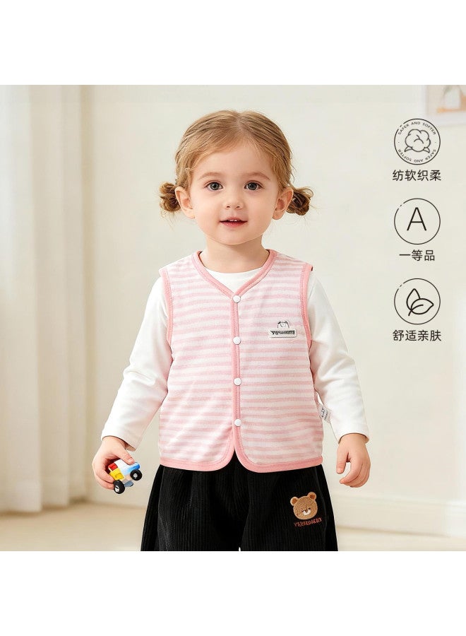YISHUANGER Baby Vest Thin Style Toddler Boys Spring And Autumn Outerwear Small Sleeveless Top Girls Baby Vest Children Pure Cotton - Image 2
