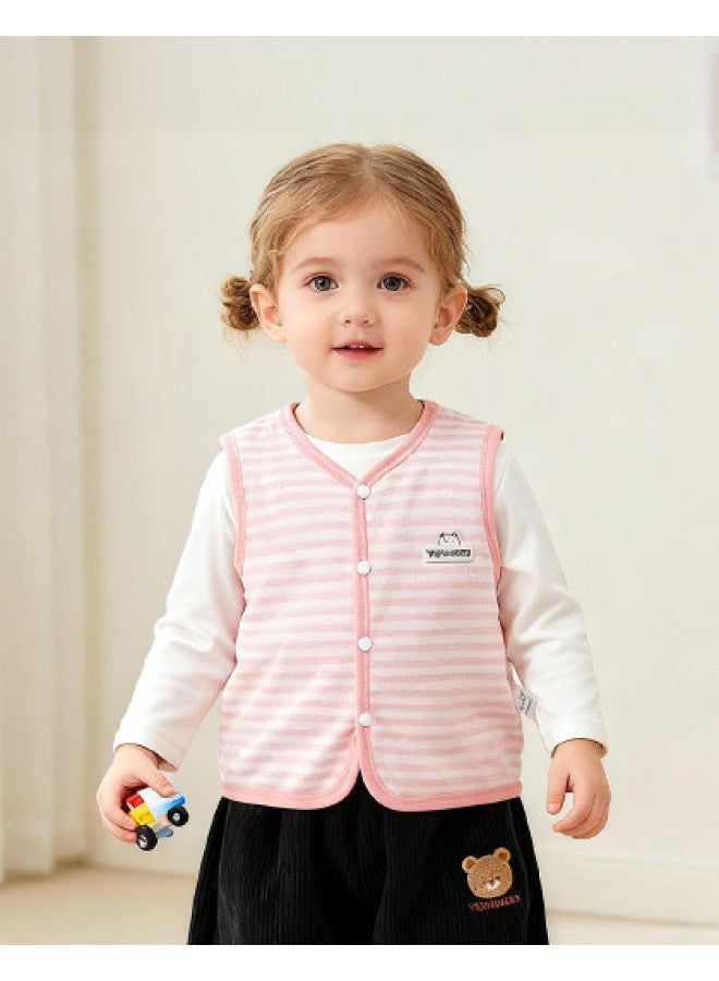 YISHUANGER Baby Vest Thin Style Toddler Boys Spring And Autumn Outerwear Small Sleeveless Top Girls Baby Vest Children Pure Cotton - Image 1