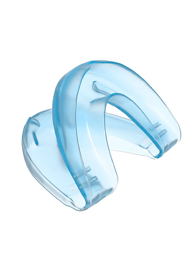 Anti-Snoring Mouthpiece，Comfort Size，Living Hinge & Open Front Design for Comfort & Easy Breathing（Blue）