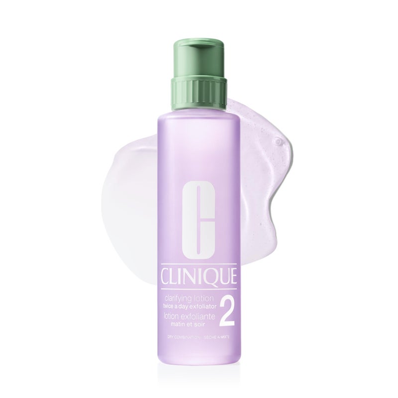 Clinique 3-Step Clarifying Lotion Face Exfoliator 2 | Toner With Witch Hazel | For Dry Combination Skin Types, 16.5 Fl Oz - Image 2