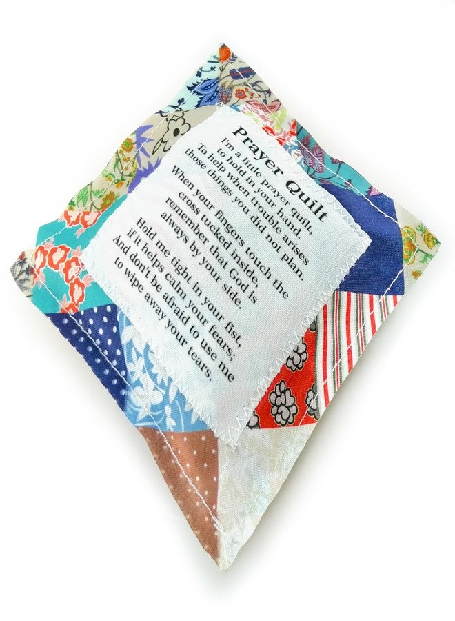 RONDURE Pocket Prayer Quilt with Cross Inside - Encouragement Scripture Prayer Quilt Squares Handmade Religious Christian Sympathy Gift for Women, Mom, Pastor, Baptism, Mother's Day, Mother-to-Be - Image 1