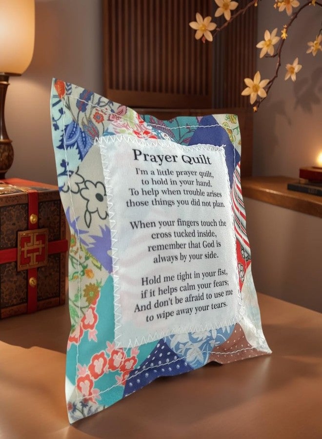 RONDURE Pocket Prayer Quilt with Cross Inside - Encouragement Scripture Prayer Quilt Squares Handmade Religious Christian Sympathy Gift for Women, Mom, Pastor, Baptism, Mother's Day, Mother-to-Be - Image 2