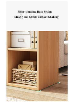 XiuWoo 2 Tier 4 Cube High-Capacity Free-Standing Wood Bookcase Racks, Floor-to-Ceiling Home Storage Cabinets, Multi-Layer Low Lattice Cabinets, Multipurpose Display Organizer Shelf for Home Office  - Image 2
