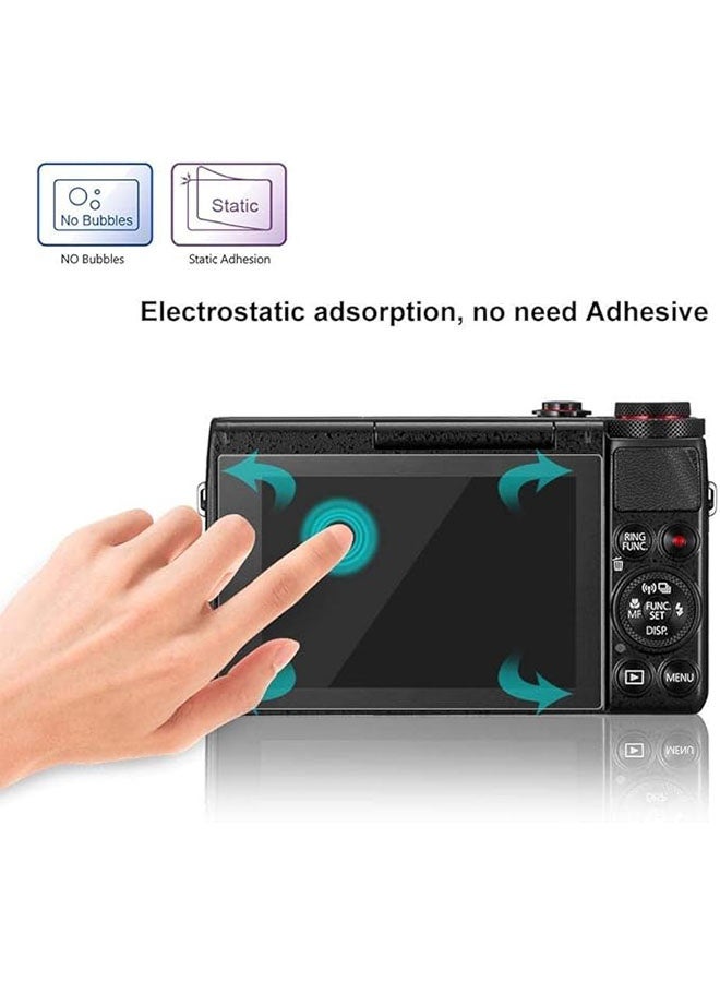 2 حزمة حامي الشاشة لشركة كانون EOS G7X III ، G7X علامة III و G7X3 ، غطاء زجاجي رقيق جدا ، صلابة 0.3mm 9H ، مكافحة الخدش والفقاعة - Image 4