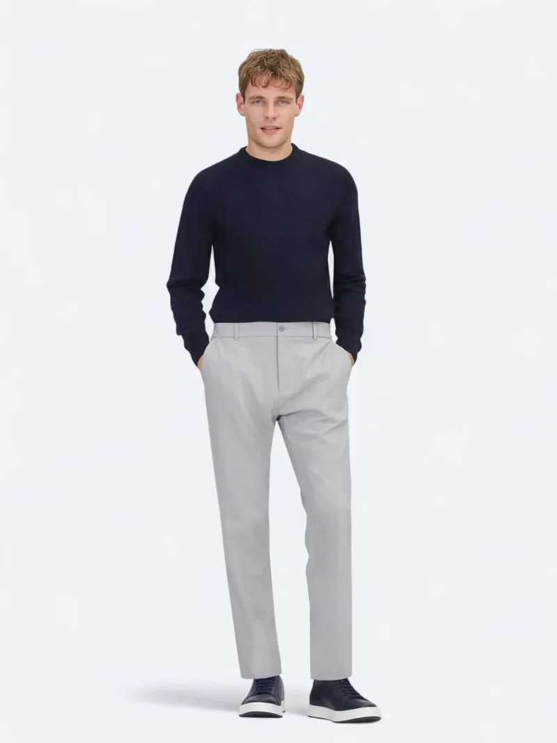 Kip Grey Weaving Jogging Fit Casual Trousers