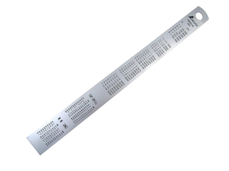 Shinwa 150 mm Rigid Stainless Steel Machinist Engineer Ruler with Zero Glare Satin Chrome Finish and Graduations in mm and 0.5 mm - Image 3