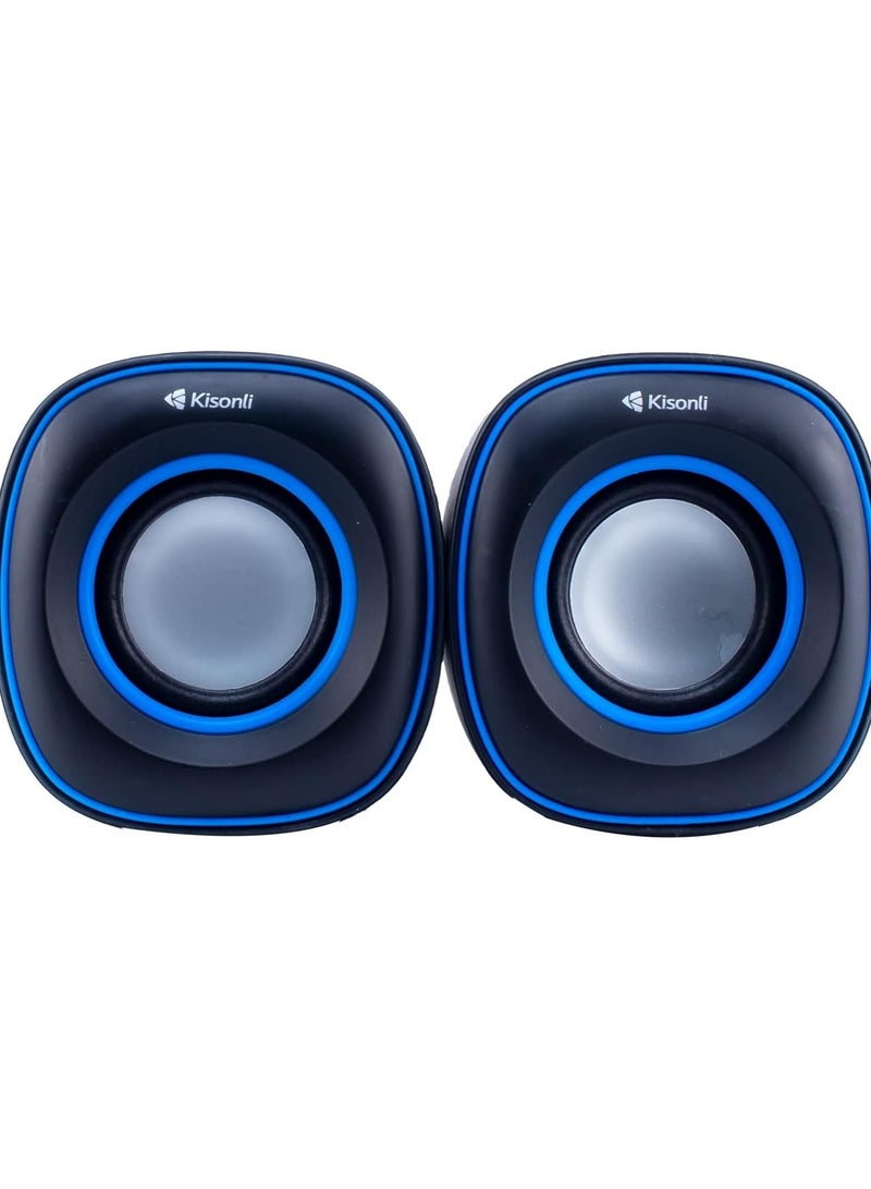 Kisonli V350 USB Mini Computer Speaker – 2x3W (6W) Stereo - Image 3